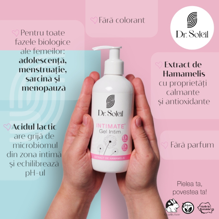 Gel intim cu extract de Hamamelis și Acid Lactic, 300 ml, Intimate Dr. Soleil [2]