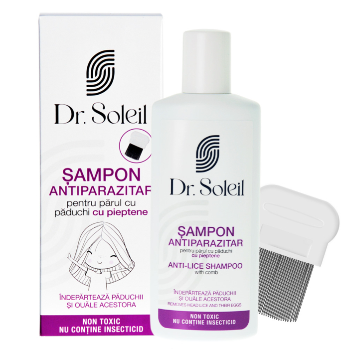 Șampon păr cu păduchi cu pieptene, 200 ml, Dr. Soleil [2]