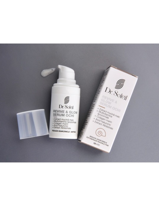 Serum ochi cu mucină de melc Revive & Glow, 15 ml, Dr. Soleil [3]