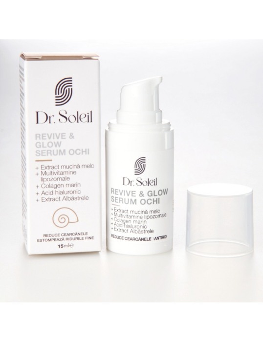 Serum ochi cu mucină de melc Revive & Glow, 15 ml, Dr. Soleil [6]