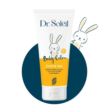 Produse pentru copii - Baby Calm gel iritații fesiere bebeluși, Ulei de Cătină și extract de Gălbenele, 100 ml, Dr. Soleil