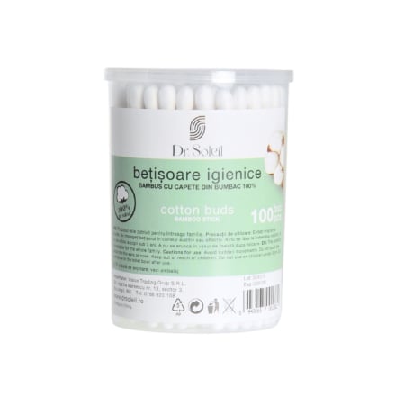 Ingrijire Ten - Bețișoare igienice bambus, 100 buc, Dr. Soleil