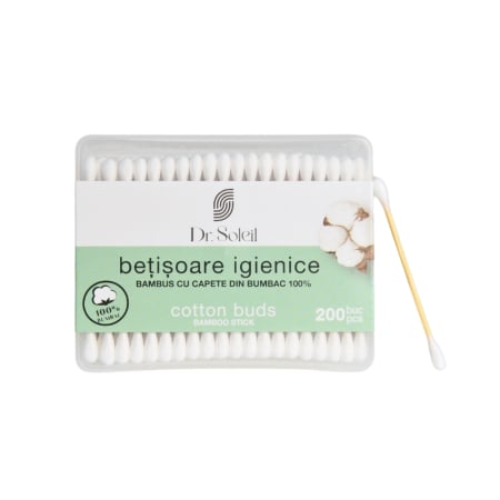 Ingrijire Ten - Bețișoare igienice bambus, 200 buc, Dr. Soleil