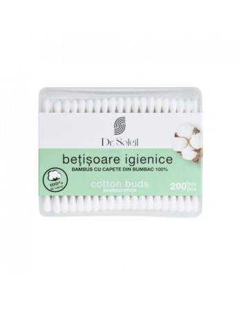 Ingrijire Ten - Bețișoare igienice bambus, 200 buc, Dr. Soleil