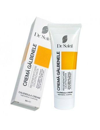 Ingrijire Ten - Cremă Gălbenele Dr. Soleil, cu Pantenol, Ulei de Măsline, Colagen Marin și Ulei din Sâmburi de Struguri, 50 ml, Dr. Soleil
