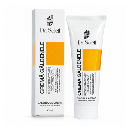 Cremă Gălbenele Dr. Soleil, cu Pantenol, Ulei de Măsline, Colagen Marin și Ulei din Sâmburi de Struguri, 50 ml, Dr. Soleil [0]