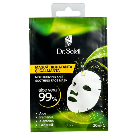 Ingrijire Ten - Mască față hidratantă și calmantă, 99% Aloe Vera, Dr. Soleil