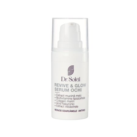 Serum ochi cu mucină de melc Revive & Glow, 15 ml, Dr. Soleil [1]