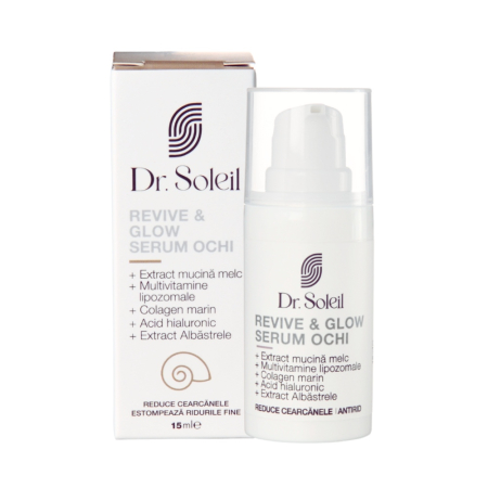 Ingrijire Ten - Serum ochi cu mucină de melc Revive & Glow, 15 ml, Dr. Soleil