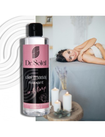 Ulei masaj relaxant, cu Ulei din Sâmburi de Struguri și Vitamina A, 260 ml, Dr. Soleil [1]