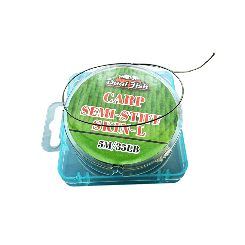 Fir CARP SEMI-STIFF SKIN-L, 5M, rezistenta 25lb (11.3 kg), Dual Fish [2]