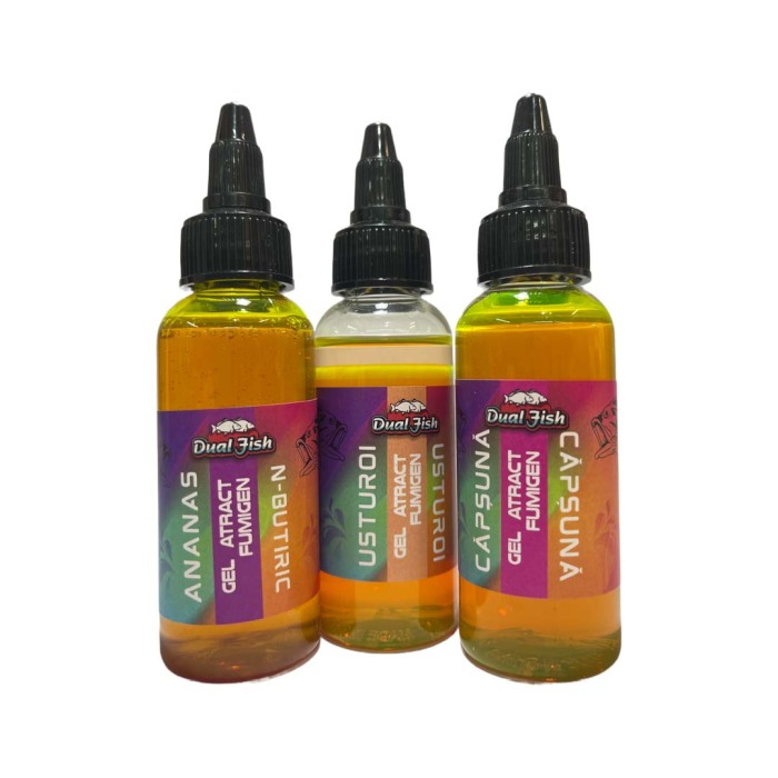 Gel atract feeder-crap fumigen, pentru pescuit, aroma de CAPSUNA, 50 ml, Dual Fish [2]