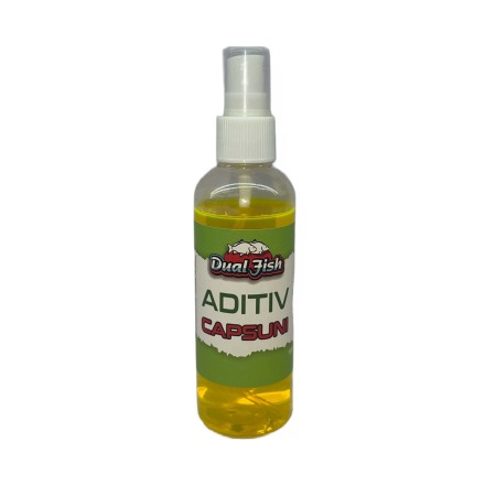 Aditiv atractant sub forma de spray - Aditiv atractant sub forma de spray pentru pescuit, aroma de CAPSUNI, 100 ml, Dual Fish