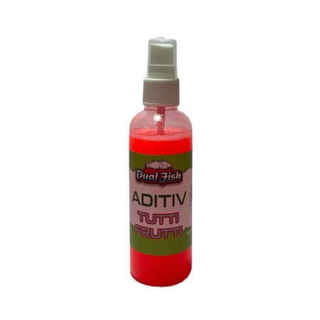 Aditiv atractant sub forma de spray - Aditiv atractant sub forma de spray pentru pescuit, aroma de TUTTI-FRUTTI, 100 ml, Dual Fish