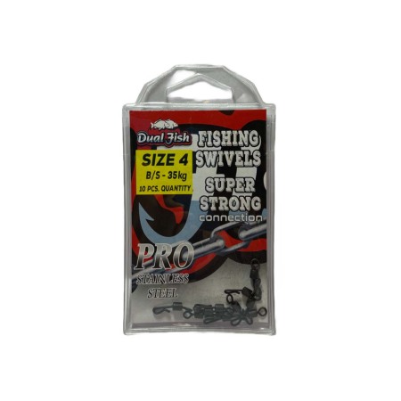 Pescuit la crap - Agrafa rapida  nr 4,  10 bucati /plic, Dual Fish