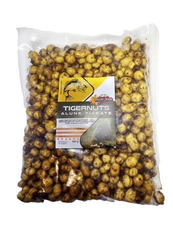 Alune tigrate - Alune tigrate la punga, pentru pescuit, aroma de căpșună, 500gr, Dual Fish