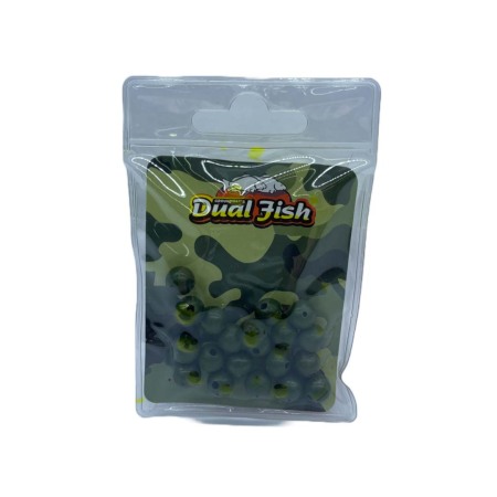 Pescuit la crap - Bilute cauciuc antisoc 8mm,  10 bucati /plic, Dual Fish