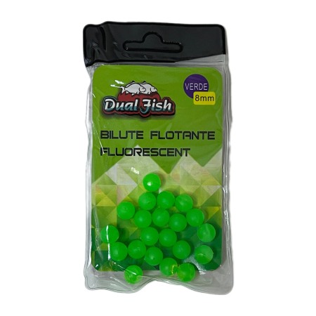 Momeala silicon - BILUTE FLOTANTE FLUORESCENTE PENTRU PESCUIT, DIMENSIUNE 8 MM, DUAL FISH