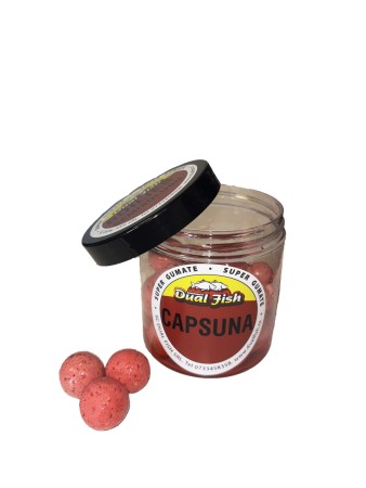 Boilies - Boilies Semisolubil dipuit  15mm si 20 mm, aroma de CAPSUNI, 130 gr, Dual Fish