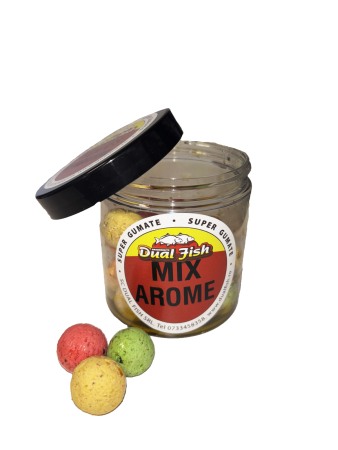 Boilies - Boilies Semisolubil dipuit  15mm si 20 mm, aroma de MIX AROME, 130 gr, Dual Fish