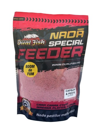 BOOM DE FUM NADA SPECIAL FEEDER - BOOM DE FUM NADA SPECIAL FEEDER, AROMA DE CAPSUNA SI PESTE, 1KG, DUAL FISH
