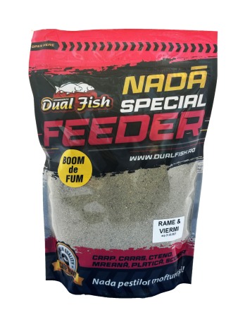 BOOM DE FUM NADA SPECIAL FEEDER - BOOM DE FUM NADA SPECIAL FEEDER, AROMA DE RAME SI VIERMI, 1KG, DUAL FISH