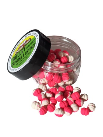 BULLET (WAFTERS) - BULLET ( WAFTERS), aroma de CAPSUNA+USTUROI, dimensiune de 6 mm, 25 gr, Dual Fish