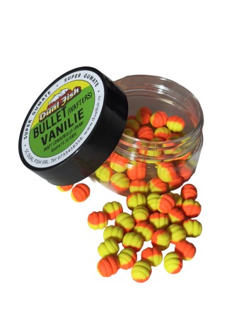 BULLET (WAFTERS) - BULLET ( WAFTERS), aroma de VANILIE, dimensiune de 6 mm, 25 gr, Dual Fish