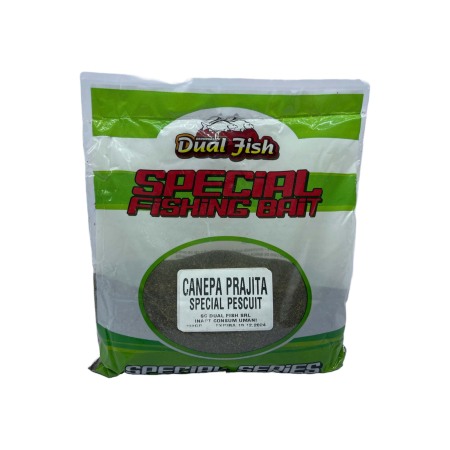 Canepa, cauciuc crap, spărtură - Canepa prajita si macinata foarte fin pentru pescuit, 200 gr, Dual Fish