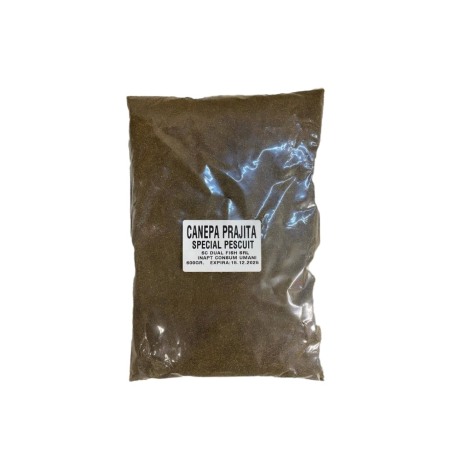 Canepa, cauciuc crap, spărtură - Canepa prajita si macinata foarte fin pentru pescuit, 600 gr, Dual Fish