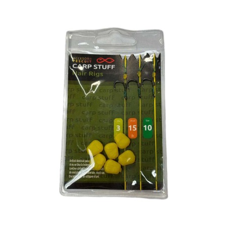 Accesorii pescuit stationar - Carlige legate carp stuff, dimesiunea 10, Dual Fish