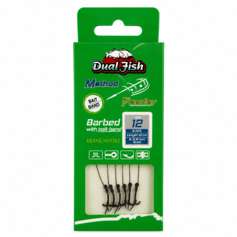 Suport lansete - Carlige legate method feeder cu spin dimensiunea 14, Dual Fish