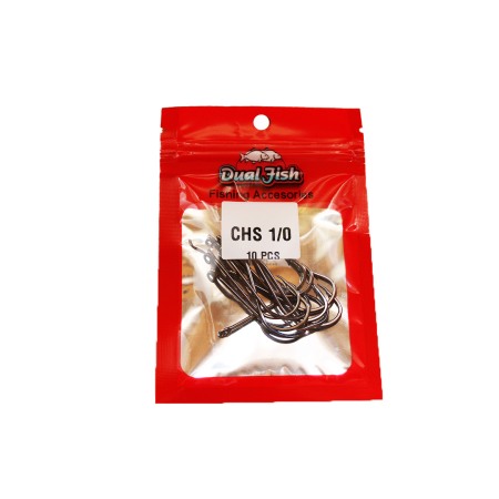 Carlige crap - Carlige NR 1/0, COD CHS, 10 bucati /plic, Dual Fish