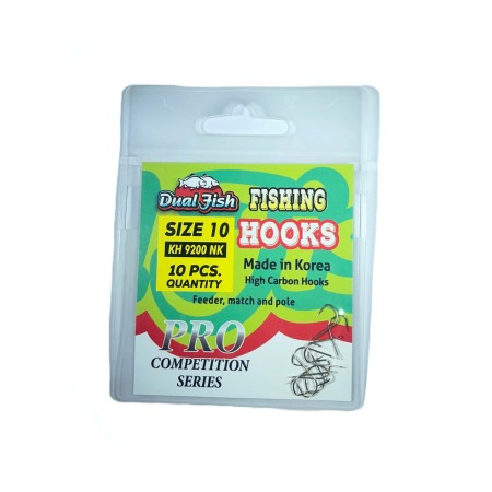 Carlige legate feeder - Carlige NR 10, COD 9200 NK, 10 bucati /plic, Dual Fish