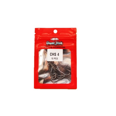 Carlige crap - Carlige NR 4, COD CHS, 10 bucati /plic, Dual Fish