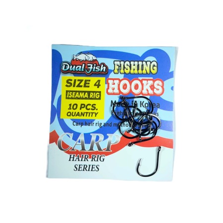 Carlige crap - Carlige NR 4, COD ISEAMA RIG, 10 bucati /plic, Dual Fish