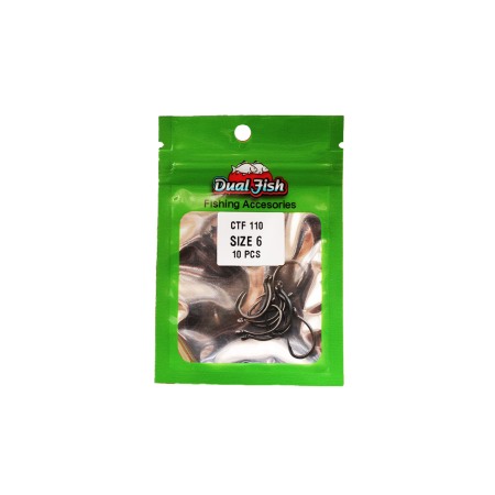 Carlige crap - Carlige NR 6, COD CTF 110, 10 bucati /plic, Dual Fish