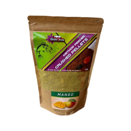 Crushed Pellets Method Feeder - Crushed Pellets Method Feeder, aroma de mango, 750 gr, Dual Fish