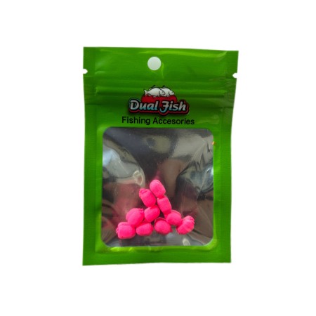 Dual-Sponge - Dual-Sponge, 6mm, roz fluo, Dual Fish