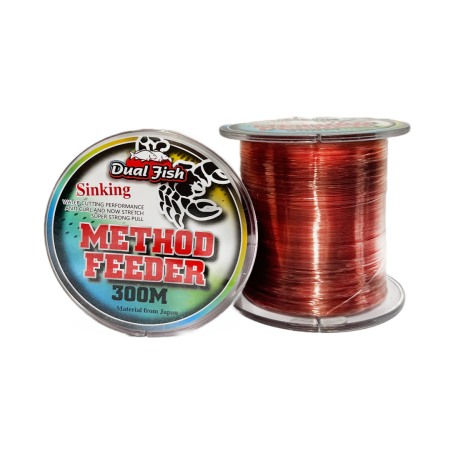 Fire textile, monofilament feeder - Fir monofilament method feeder, 300 M, grosime de 0,18 MM, rezistenta 11,4 KG, Dual Fish