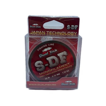 Pescuit la crap - Fir MONOFILAMENT S-DF, 30 m, grosime de 0,10 mm, rezistenta 1,1 kg, Dual Fish