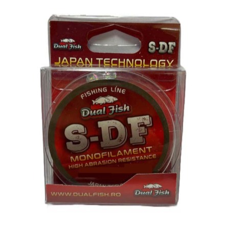 Pescuit la crap - Fir MONOFILAMENT S-DF, 30 m, grosime de 0,18 mm, rezistenta 4,7 kg, Dual Fish