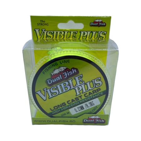 Fire crap - Fir MONOFILAMENT, VIZIBLE PLUS GALBEN FLUO, 300 m, grosime de 023 mm, rezistenta 8,3 kg, Dual Fish