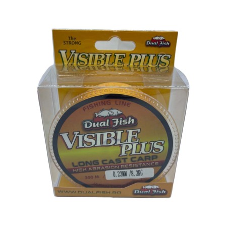 Fire crap - Fir MONOFILAMENT, VIZIBLE PLUS ORANGE FLUO, 300 m, grosime de 023 mm, rezistenta 8,3 kg, Dual Fish