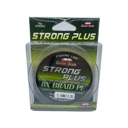 Fire crap - Fir TEXTIL 8X STRONG PLUS, 150 m, grosime de 0,18 mm, rezistenta 13,2 kg, Dual Fish