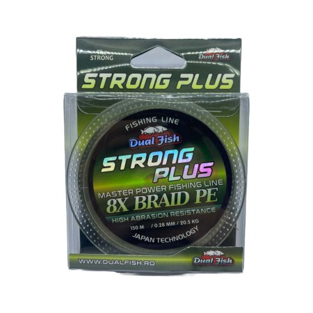 Fire crap - Fir TEXTIL 8X STRONG PLUS, 150 m, grosime de 0,28 mm, rezistenta 20,5 kg, Dual Fish