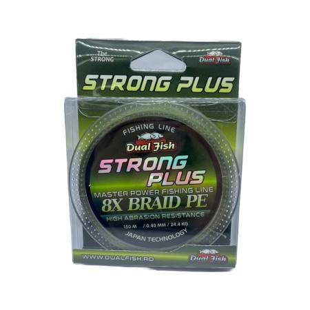 Pescuit la crap - Fir TEXTIL 8X STRONG PLUS, 150 m, grosime de 0,40 mm, rezistenta 24,4 kg,Dual Fish