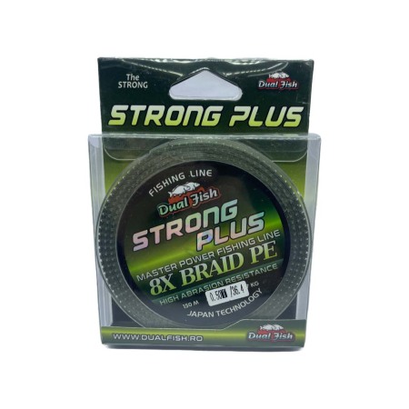 Pescuit la crap - Fir TEXTIL 8X STRONG PLUS, 150 m, grosime de 0,50 mm, rezistenta 36,4 kg Dual Fish
