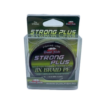 Pescuit la crap - Fir TEXTIL 8X STRONG PLUS, 20 m, grosime de 0,12 mm, rezistenta 8,2 kg, Dual Fish