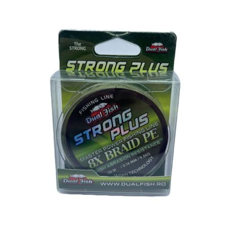 Pescuit la crap - Fir TEXTIL 8X STRONG PLUS, 20 m, grosime de 0,14 mm, rezistenta 9,5 kg, Dual Fish